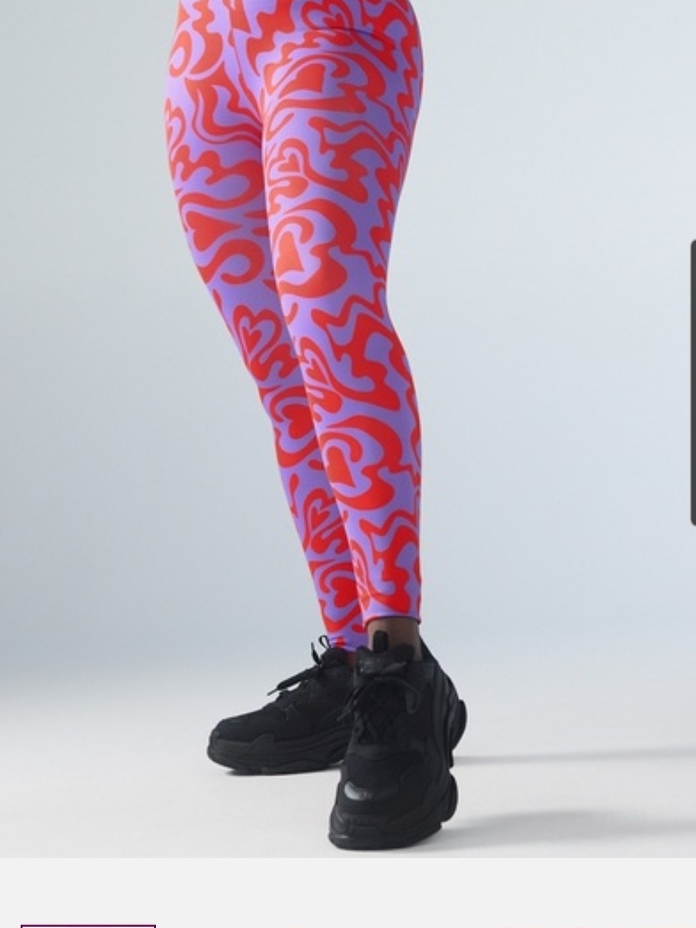 Savage X Fenty Pink and Red Abstract Print Leggings